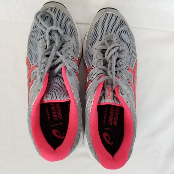 ASICS Gel Contend 6 AmpliFoam Lace Up Running Shoe Gray Pink Size 8 ~ 4400 - Picture 8 of 11